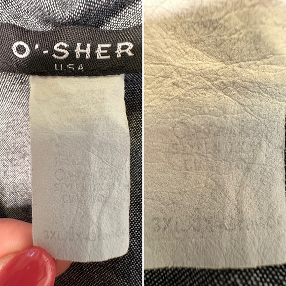 O’SHER USA 3X Y2K Ruffle Shirt Dress Gray Fit & Flare Belted Romantic Vintage - Picture 10 of 10